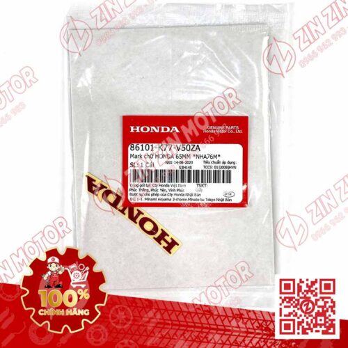 Alternative view of Tem Honda 65MM Mặt Nạ Trước SH160i 2023 2024+, SH 125i 2023 2024+, SH Mode 2023 Đỏ 86101K77V50ZA Chính Hãng Honda