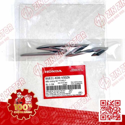 Alternative view of Logo SH, Tem Chữ Nổi SH 2020 - 2026, SH160i 2023 - 2026, SH 150i 2020 2021 2022, SH 125i 2020 - 2026 Trắng 86831K0RV00ZA Chính Hãng Honda