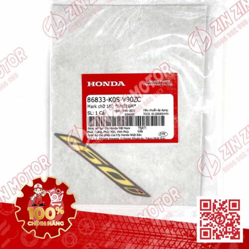 Alternative view of Tem Chữ 160i, Tem Ốp Sườn SH160i 2023 - 2026 Màu Bạc NHB18M 86833K0SV90ZC Chính Hãng Honda