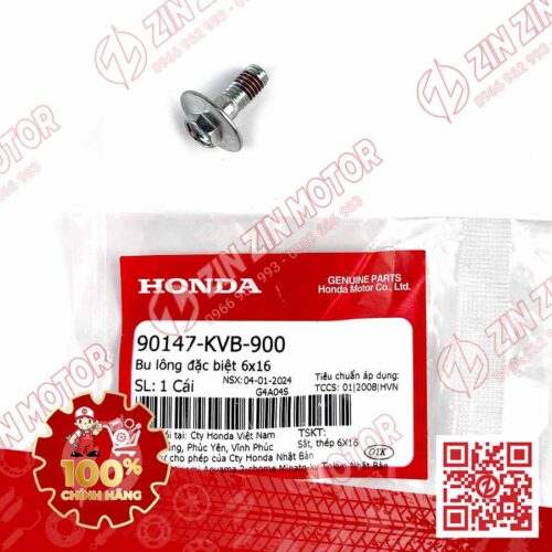 Bu Lông Đặc Biệt 6x16MM Lead 2022+, AB AirBlade 2016, SH 2020 - 2024+, SH Mode 2020+, Vision 2014 - 2026+, Vario 160, Vario 125 2023, Click 160, Scoopy, Genio, BeAT 90147KVB900 Chính Hãng Honda