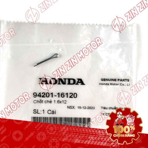 Phe Cài 1.6x12, Chốt Chẻ Honda SH Mode 2014 - 2023+, SH 160i/150i/125i 2017 - 2026 9420116120 Chính Hãng Honda