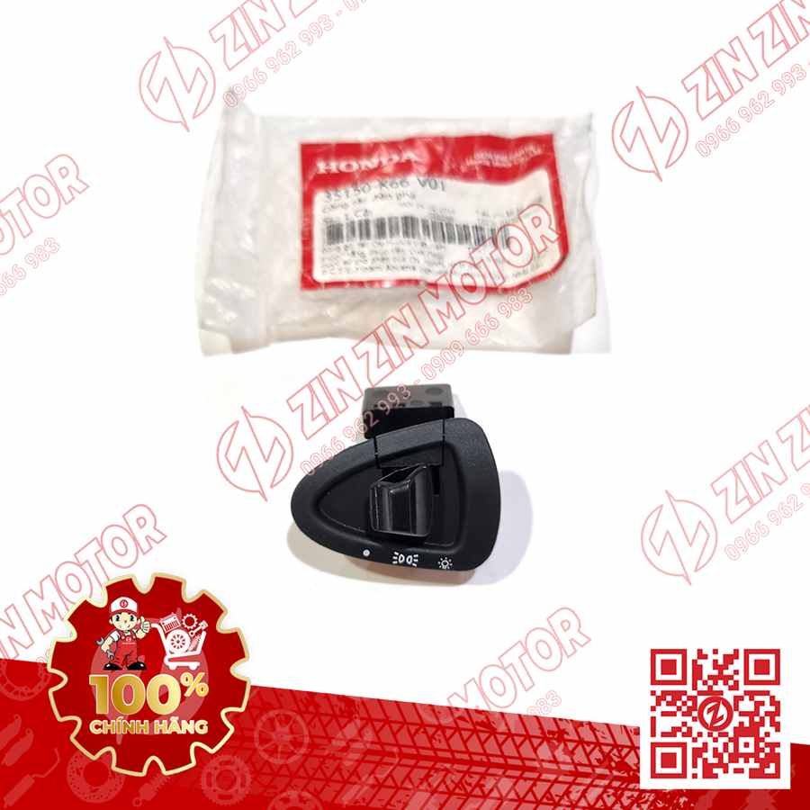 Nút Công Tắc Đèn Xe AB 2016 - 2017 (Air Blade) Phiên Bản Tiêu Chuẩn, Sơn Từ Tính, SH 150/125 2017 - 2019 35150K66V01 Chính Hãng Honda