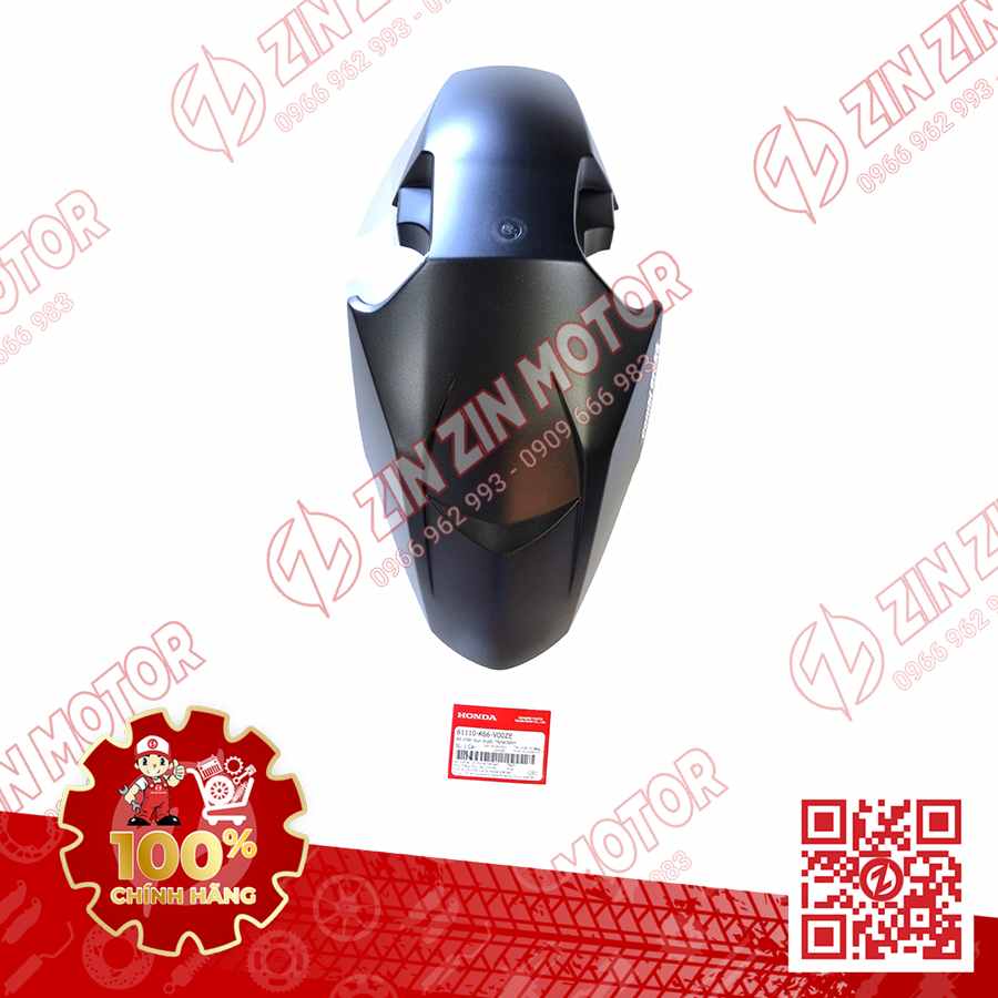 Chắn Bùn Dè Trước AB 2016, Air Blade 125 2017 2018 2019 Đen Nhám NHA76M 61110K66V00ZE Chính Hãng Honda