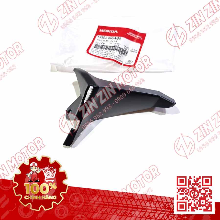 Nhựa Nhám Trang Trí Đèn Pha AB 2016, Air Blade 125 2017 2018 2019 Trái 64305K66V00 Chính Hãng Honda