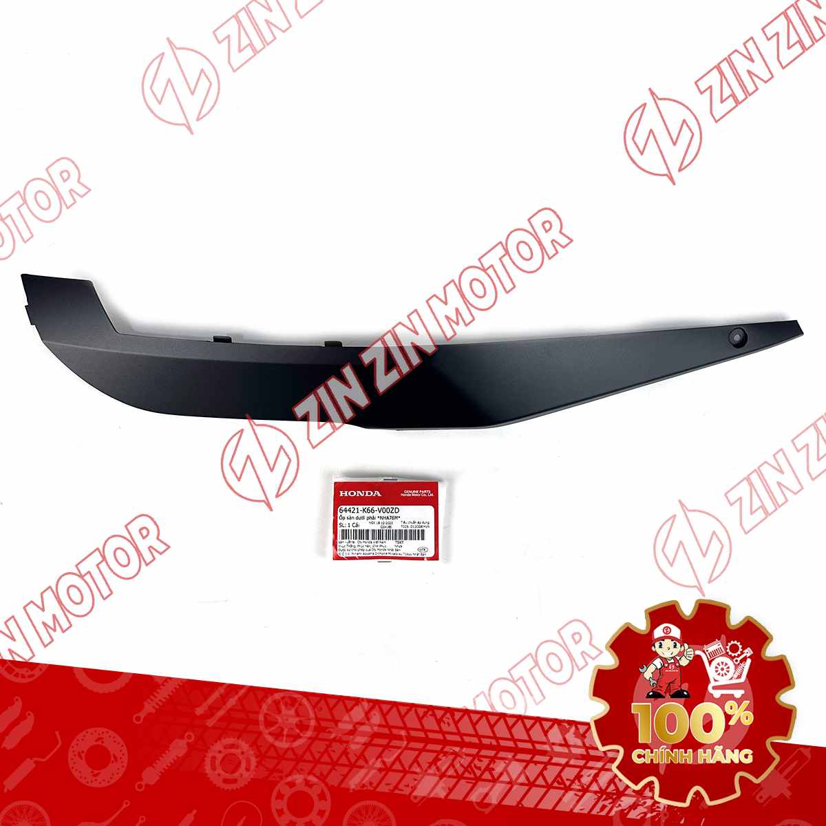 Ốp Sàn Dưới AB 2016, Air Blade 2017 2018 2019 Phải Đen Nhám NHA76M 64421K66V00ZD Chính Hãng Honda