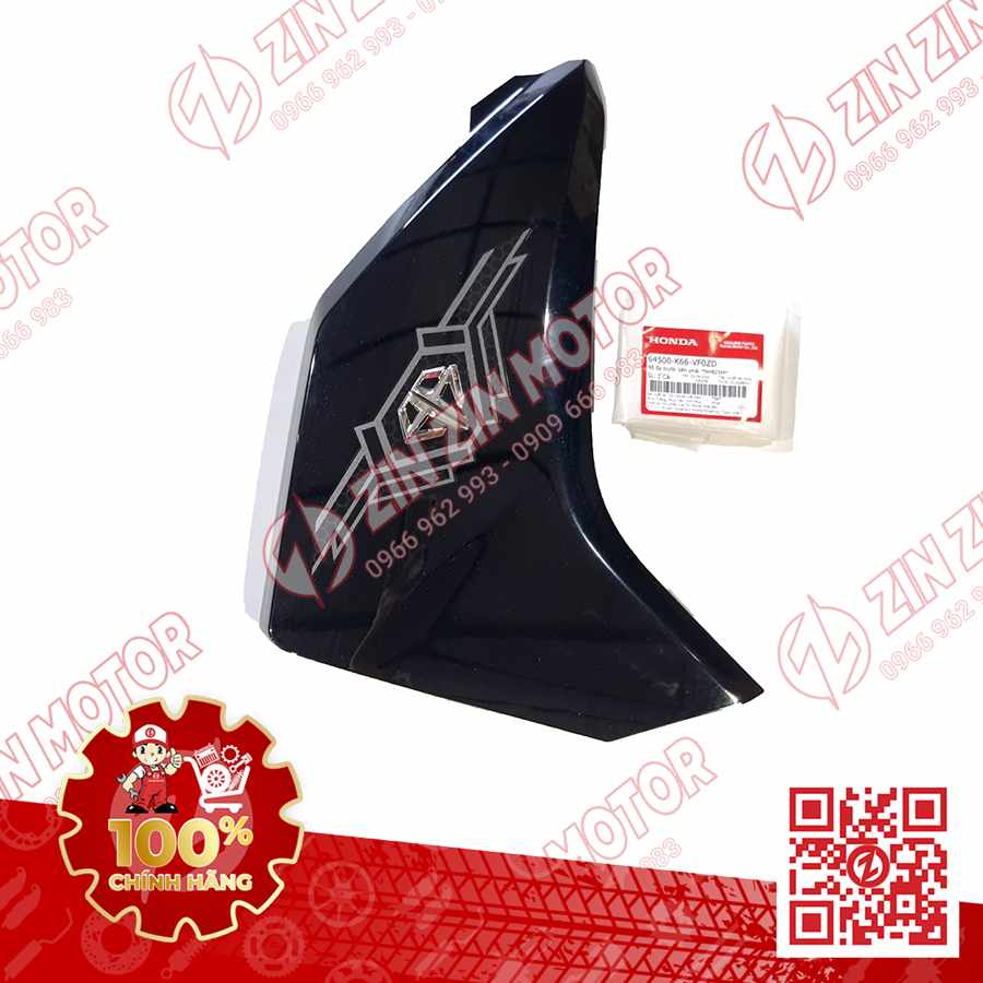 Ốp Bửng Trước Phải, Cánh Yếm Xe AB 2018, Air Blade 125 2018 Đen NHB25M 64500K66VF0ZD Phiên Bản Cao Cấp Chính Hãng Honda