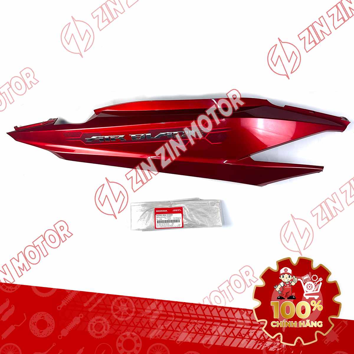 Bụng Sau Phải, Ốp Sườn AB 2016, Air Blade 125 2016 Đỏ R340C 83550K66V10ZD Phiên Bản Cao Cấp Chính Hãng Honda