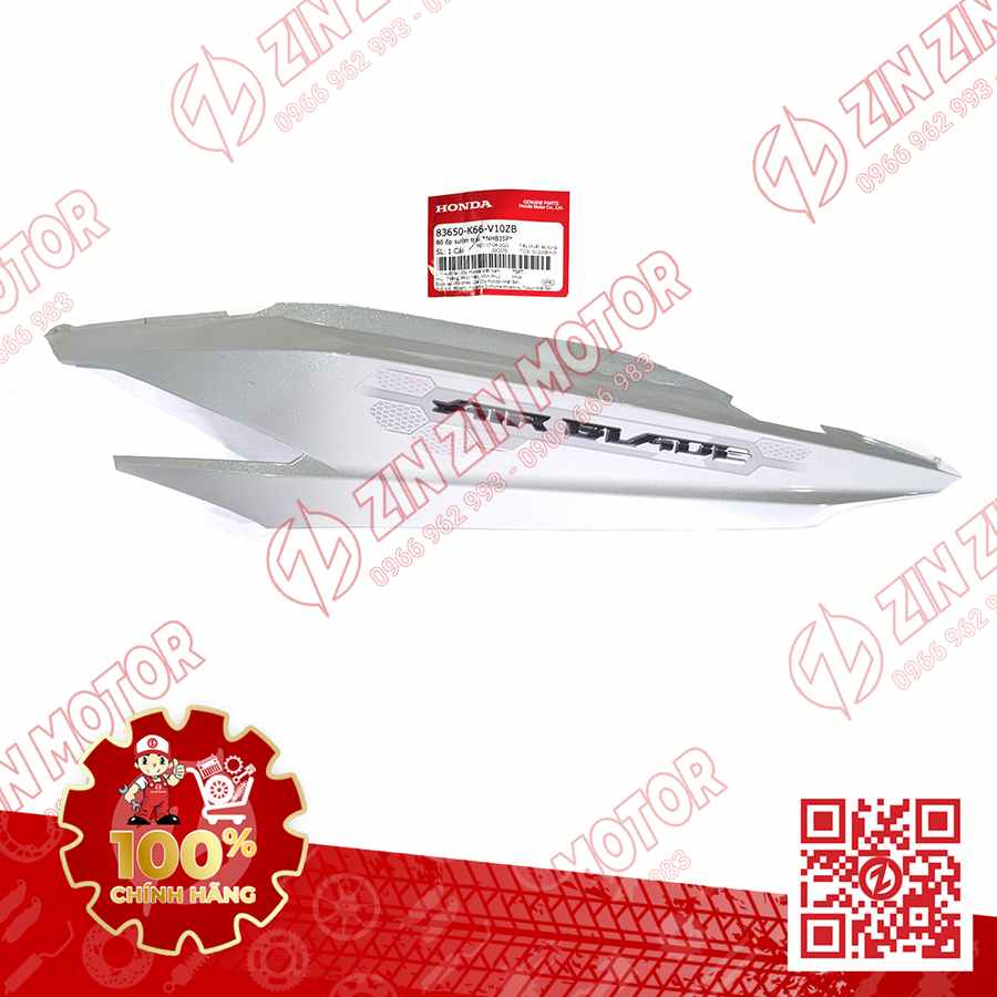 Bụng Sau Trái, Ốp Sườn AB 2016, Air Blade 125 2016 Trắng NHB35P 83650K66V10ZB Phiên Bản Cao Cấp Chính Hãng Honda