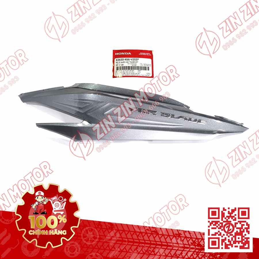 Bụng Sau Trái, Ốp Sườn AB 2016, Air Blade 125 2016 Xám Bạc NHB51M 83650K66V20ZF Chính Hãng Honda
