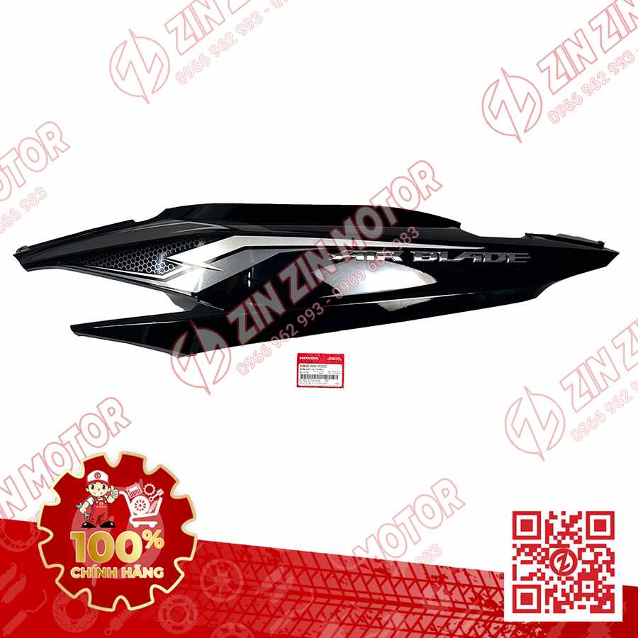 Bụng Sau Trái, Ốp Sườn AB 2018, Air Blade 125 2018 Đen Tem Bạc TYPE2 83650K66VE0ZC Phiên Bản Tiêu Chuẩn Chính Hãng Honda