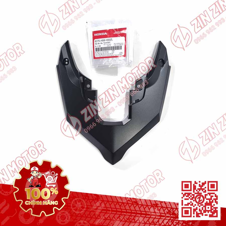 Nắp Ốp Trên Đèn Hậu, Mu Rùa AB 2016, Air Blade 125 2017 2018 2019 Đen Nhám NHA76M 83751K66V00ZL Chính Hãng Honda