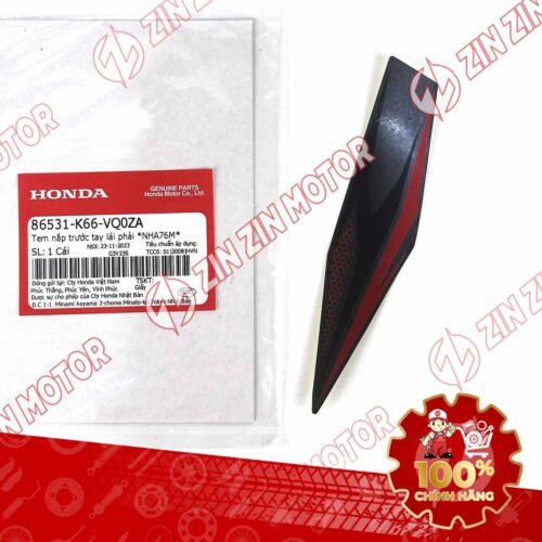 Tem Ốp Đầu Phải AB 2019, Air Blade 125 2019 Đen Nhám Phiên Bản Đen Mờ 86531K66VQ0ZA Chính Hãng Honda