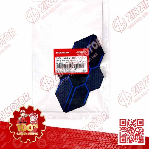 Tem Bửng Trước, Tem Cánh Yếm AB 2016, Air Blade 2016 Xanh Bạc Phiên Bản Cao Cấp 86641K66V10ZC Chính Hãng Honda