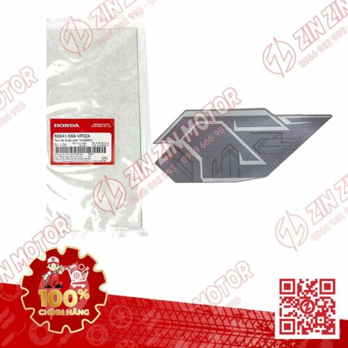 Tem Bửng Trước Phải, Tem Cánh Yếm AB 2019, Air Blade 125 2019 Bạc Đen Phiên Bản Cao Cấp 86641K66VP0ZA Chính Hãng Honda