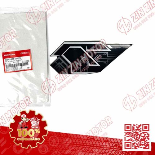 Tem Bửng Trước Phải, Tem Cánh Yếm AB 2019, Air Blade 125 2019 Đen Bạc Phiên Bản Cao Cấp 86641K66VP0ZB Chính Hãng Honda