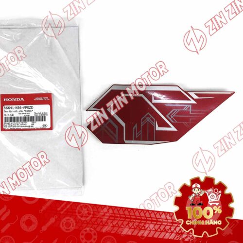 Tem Bửng Trước Phải, Tem Cánh Yếm AB 2019, Air Blade 125 2019 Đỏ Bạc Đen Phiên Bản Cao Cấp 86641K66VP0ZD Chính Hãng Honda
