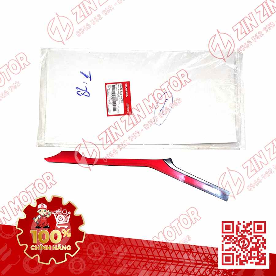 Tem Bửng Trước Trái Trên, Tem Cánh Yếm AB 2016, Air Blade 125 2016 Đỏ Đen Phiên Bản Thể Thao 86642K66V00ZD Chính Hãng Honda