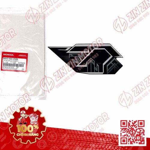 Tem Bửng Trước Trái, Tem Cánh Yếm AB 2019, Air Blade 125 2019 Đen Bạc Phiên Bản Cao Cấp 86642K66VP0ZB Chính Hãng Honda