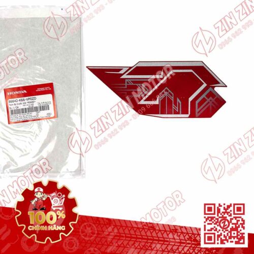 Alternative view of Tem Bửng Trước Trái, Tem Cánh Yếm AB 2019, Air Blade 125 2019 Đỏ Bạc Đen Phiên Bản Cao Cấp 86642K66VP0ZD Chính Hãng Honda