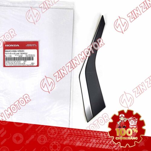 Tem Bửng Trước Phải Dưới, Tem Cánh Yếm AB 2016, Air Blade 125 2016 Xám Đen Phiên Bản Thể Thao 86643K66V00ZC Chính Hãng Honda