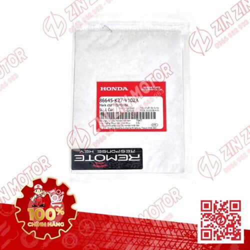 Alternative view of Tem Chữ Remote PESPONSE AB 125, Air Blade 2012 - 2015, Air Blade 2016 - 2019 86645K27V10ZA Chính Hãng Honda