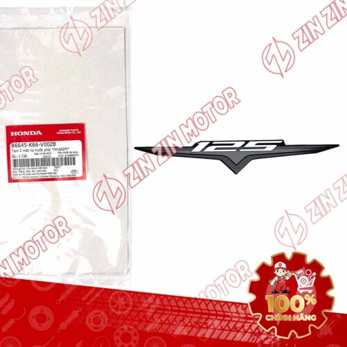 Tem Số 125 Cánh Yếm AB 2016, Air Blade 125 2016 Cam Đen Phiên Bản Thể Thao TYPE2 86645K66V00ZB Chính Hãng Honda