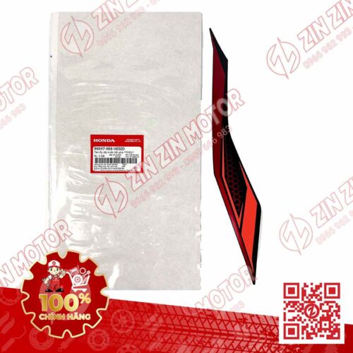 Alternative view of Tem Ốp Nắp Trước Phải, Tem Mặt Nạ AB 2018, Air Blade 125 2018 Đỏ Đen Phiên Bản Tiêu Chuẩn 86647K66VE0ZD Chính Hãng Honda