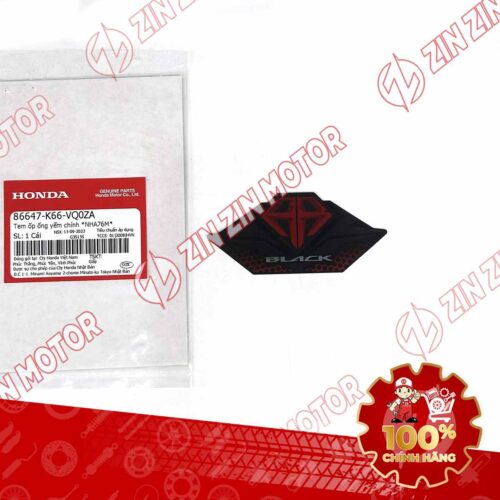 Tem Chữ AB Black Dán Ốp Yếm Ổ Khóa AB 2019, Air Blade 2019 Đen Nhám 86647K66VQ0ZA Chính Hãng Honda