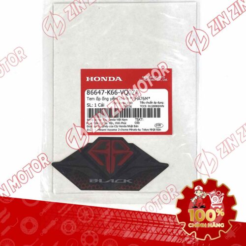 Alternative view of Tem Chữ AB Black Dán Ốp Yếm Ổ Khóa AB 2019, Air Blade 2019 Đen Nhám 86647K66VQ0ZA Chính Hãng Honda
