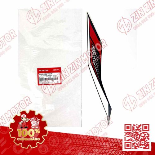 Tem Ốp Nắp Trước Trái, Tem Mặt Nạ AB 2018, Air Blade 125 2018 Trắng Đen Phiên Bản Tiêu Chuẩn 86648K66VE0ZB Chính Hãng Honda