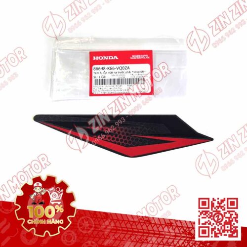 Tem Ốp Nắp Trước Phải, Tem Mặt Nạ AB 2019, Air Blade 125 Đen Nhám Phiên Bản Đen Mờ 86648K66VQ0ZA Chính Hãng Honda