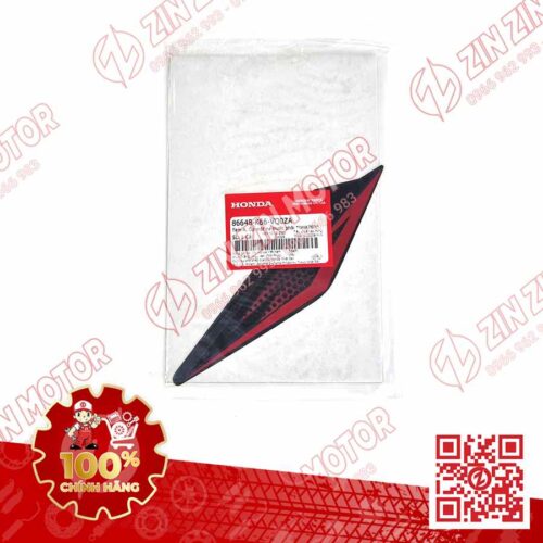 Alternative view of Tem Ốp Nắp Trước Phải, Tem Mặt Nạ AB 2019, Air Blade 125 Đen Nhám Phiên Bản Đen Mờ 86648K66VQ0ZA Chính Hãng Honda