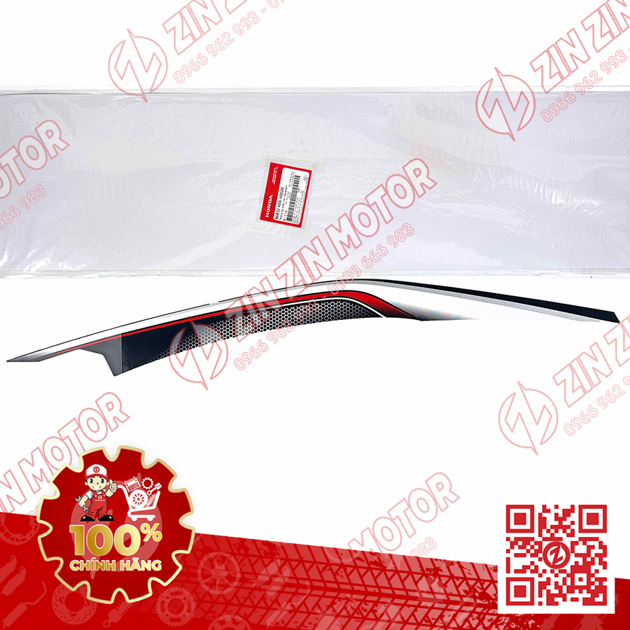 Tem Bụng Sau Trái Trên, Tem Ốp Sườn AB 2016, Air Blade 125 2016 Trắng Đen Phiên Bản Thể Thao 86832K66V00ZB Chính Hãng Honda