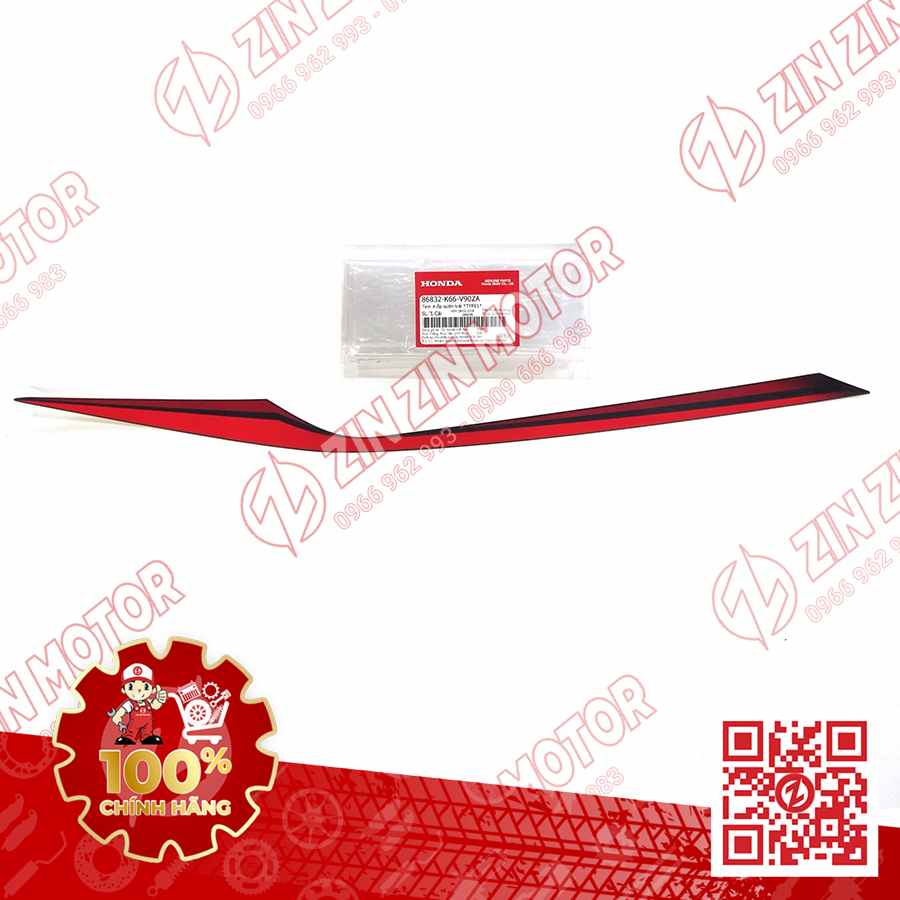 Tem Bụng Sau Trái Trên, Tem Ốp Sườn AB 2017, Air Blade 125 Đen Nhám 2017 Phiên Bản Đen Mờ 86832K66V90ZA Chính Hãng Honda