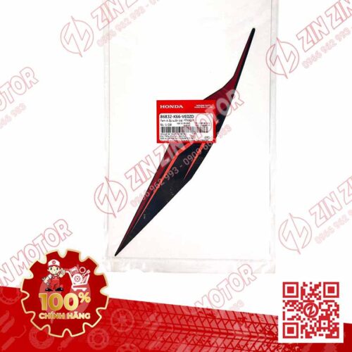 Alternative view of Tem Bụng Sau Trái Trên AB 2018, Air Blade 125 2018 Đỏ Đen Phiên Bản Tiêu Chuẩn 86832K66VE0ZD Chính Hãng Honda