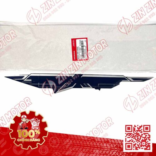 Tem Bụng Sau Trái, Tem Ốp Sườn AB 2019, Air Blade 125 2019 Xanh Đen Trắng 86832K66VP0ZC Phiên Bản Cao Cấp Chính Hãng Honda