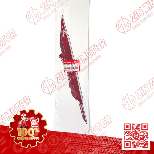 Alternative view of Tem Bụng Sau Trái, Tem Ốp Sườn AB 2019, Air Blade 125 2019 Đỏ Bạc Đen 86832K66VP0ZD Phiên Bản Cao Cấp Chính Hãng Honda