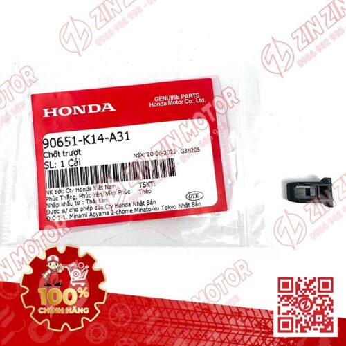 CHỐT TRƯỢT KHÓA NHỰA DÀN ÁO WAVE ALPHA 2024 - 2025 VÀ NHIỀU DÒNG XE HONDA KHÁC 90651K14A31 CHÍNH HÃNG