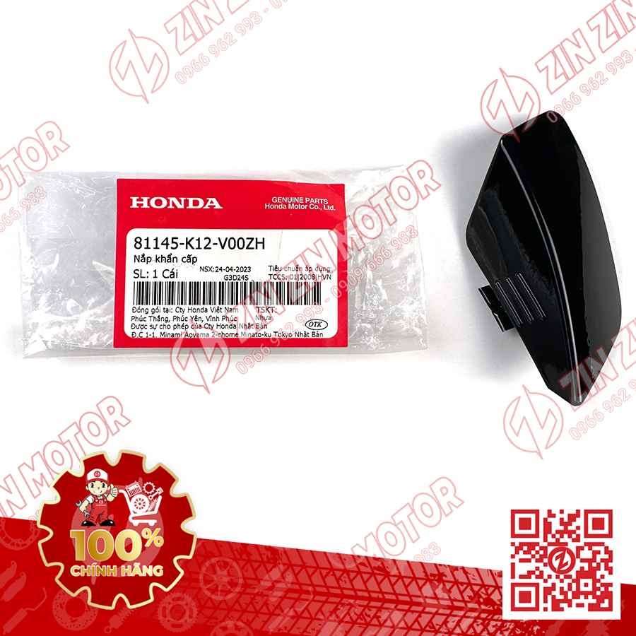 Nắp Khẩn Cấp Xe Lead 125 Đen Bóng 2018 2019 81145-K12-V00ZH Chính Hãng Honda