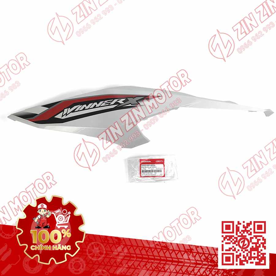 ỐP SƯỜN WINNER X V4 2024, BỤNG SAU WINNER X 2024 TRẮNG CÓ TEM TRÁI 64450K2PVE0ZA CHÍNH HÃNG