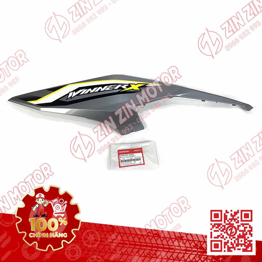 ỐP SƯỜN WINNER X V4 2024, BỤNG SAU WINNER X 2024 BẠC CÓ TEM TRÁI 64450K2PVE0ZB CHÍNH HÃNG