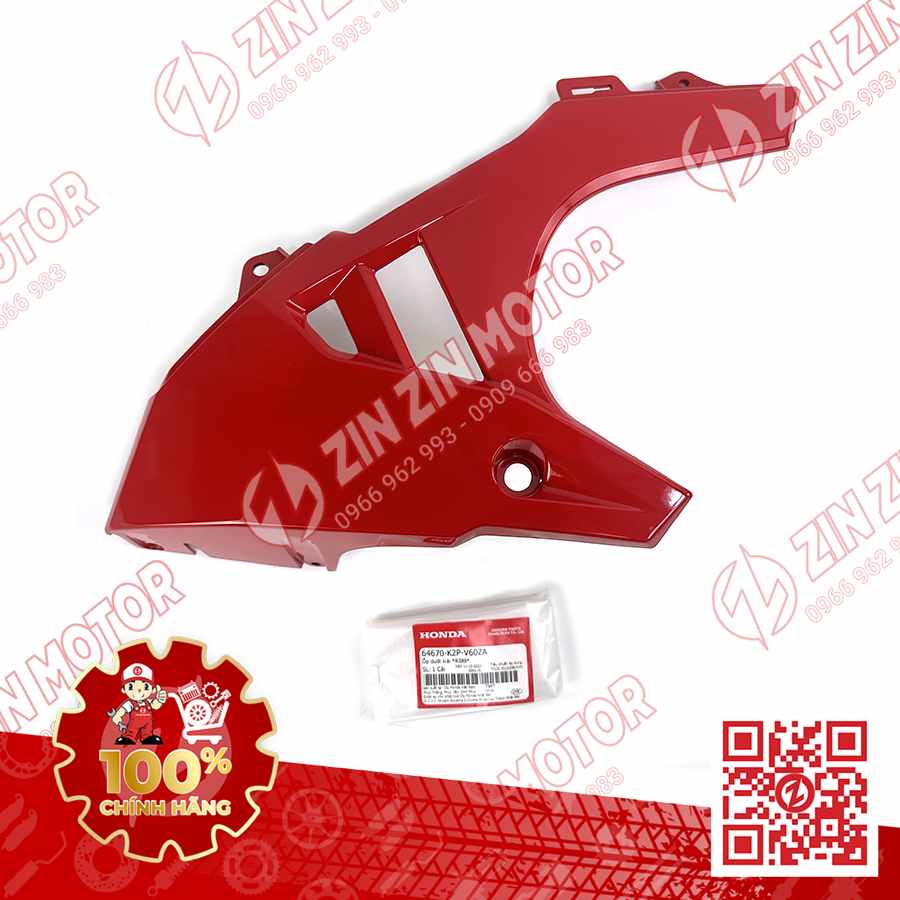 MỎ CÀY WINNER X V4 2024, ỐP BẢO VỆ CHÂN YẾM TRÁI WINNER X 2024 ĐỎ R389 TRÁI 64670K2PV60ZA CHÍNH HÃNG