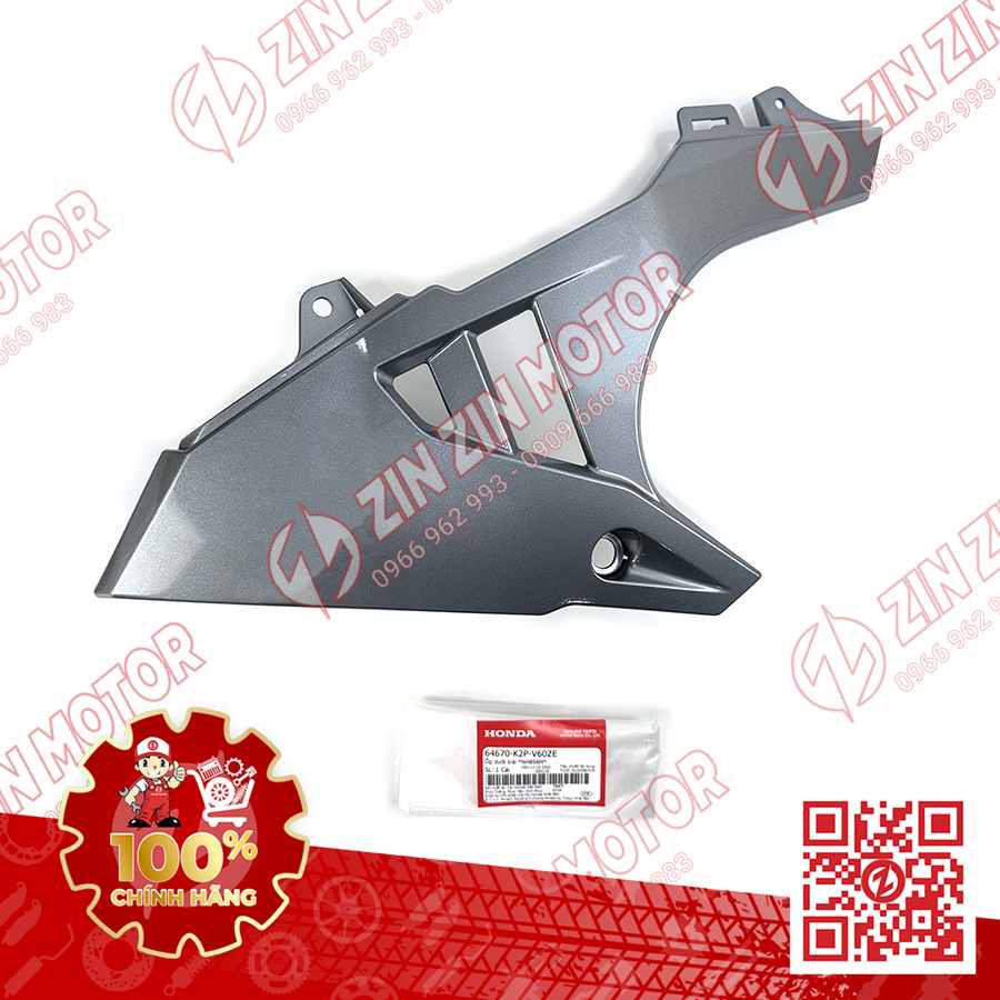 MỎ CÀY WINNER X V4 2024, ỐP BẢO VỆ CHÂN YẾM TRÁI WINNER X 2024 BẠC NHB56M TRÁI 64670K2PV60ZE CHÍNH HÃNG
