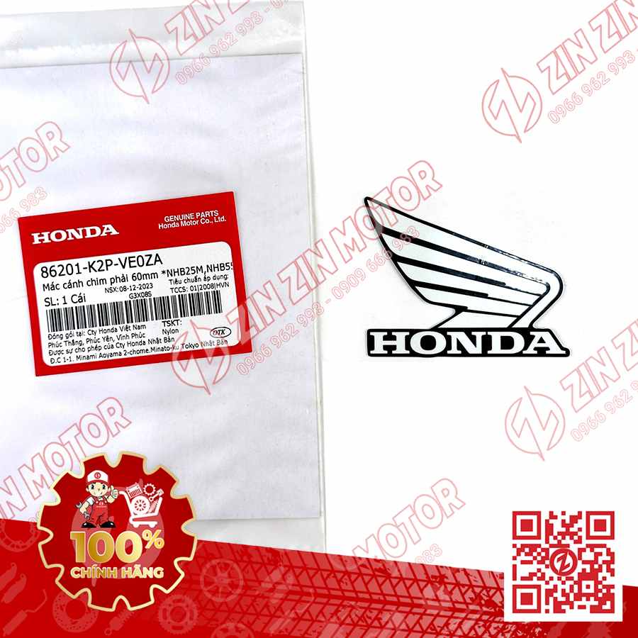 TEM HONDA CÁNH CHIM DÁN YẾM TRƯỚC WINNER X V4 2024 TYPE1 PHẢI 86201K2PVE0ZA