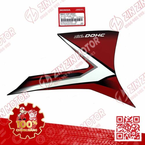 TEM CÁNH YẾM WINNER X V4 2024 PHẢI 86641K2PVE0ZC XE ĐỎ ĐEN PHIÊN BẢN TIÊU CHUẨN