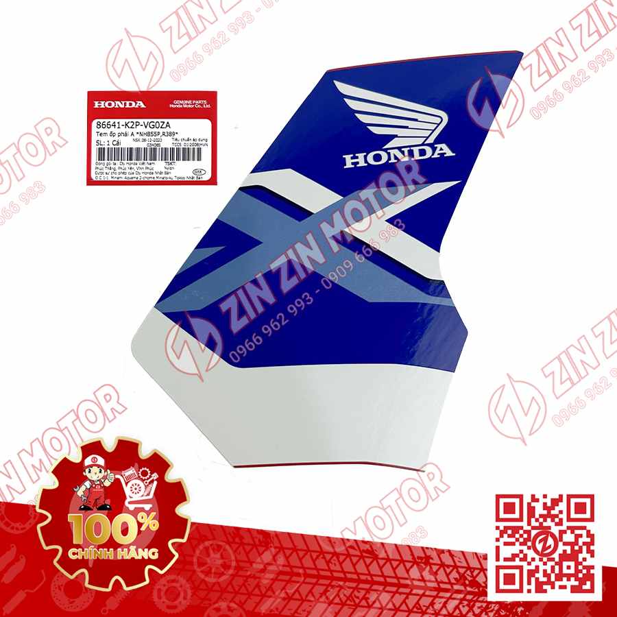 TEM CÁNH YẾM WINNER X V4 2024 MIẾNG LỚN PHẢI 86641K2PVG0ZA XE ĐỎ HRC PHIÊN BẢN THỂ THAO