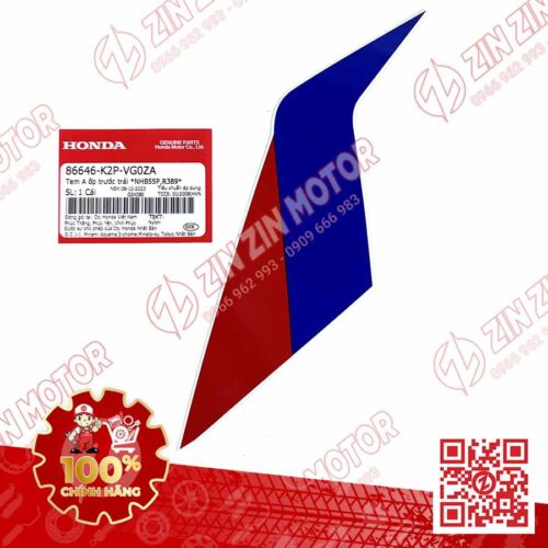 TEM MẶT NẠ TRƯỚC WINNER X V4 2024 MIẾNG TRÊN TRÁI 86646K2PVG0ZA XE ĐỎ HRC PHIÊN BẢN THỂ THAO
