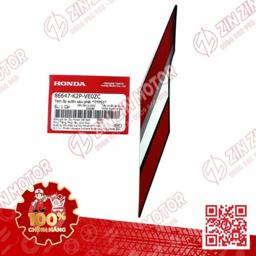 TEM LƯỜN GIỮA WINNER X V4 2024 PHẢI 86647K2PVE0ZC XE ĐỎ ĐEN PHIÊN BẢN TIÊU CHUẨN