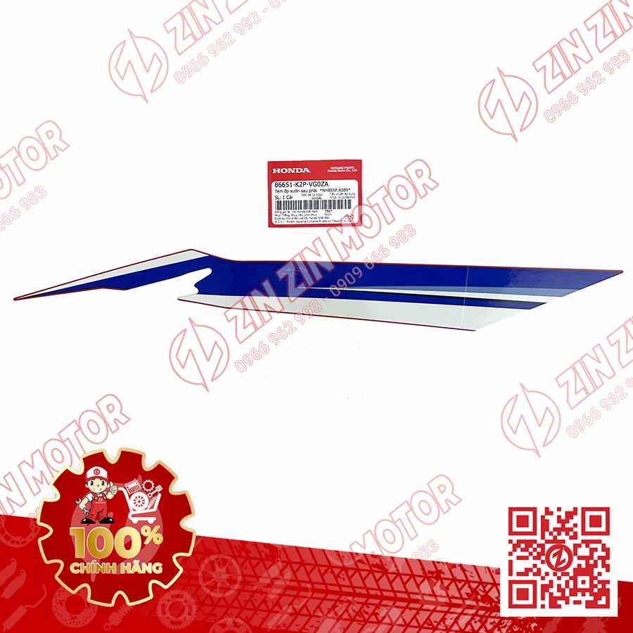 TEM ỐP SƯỜN, BỤNG SAU WINNER X V4 2024 PHẢI 86651K2PVG0ZA XE ĐỎ HRC PHIÊN BẢN THỂ THAO