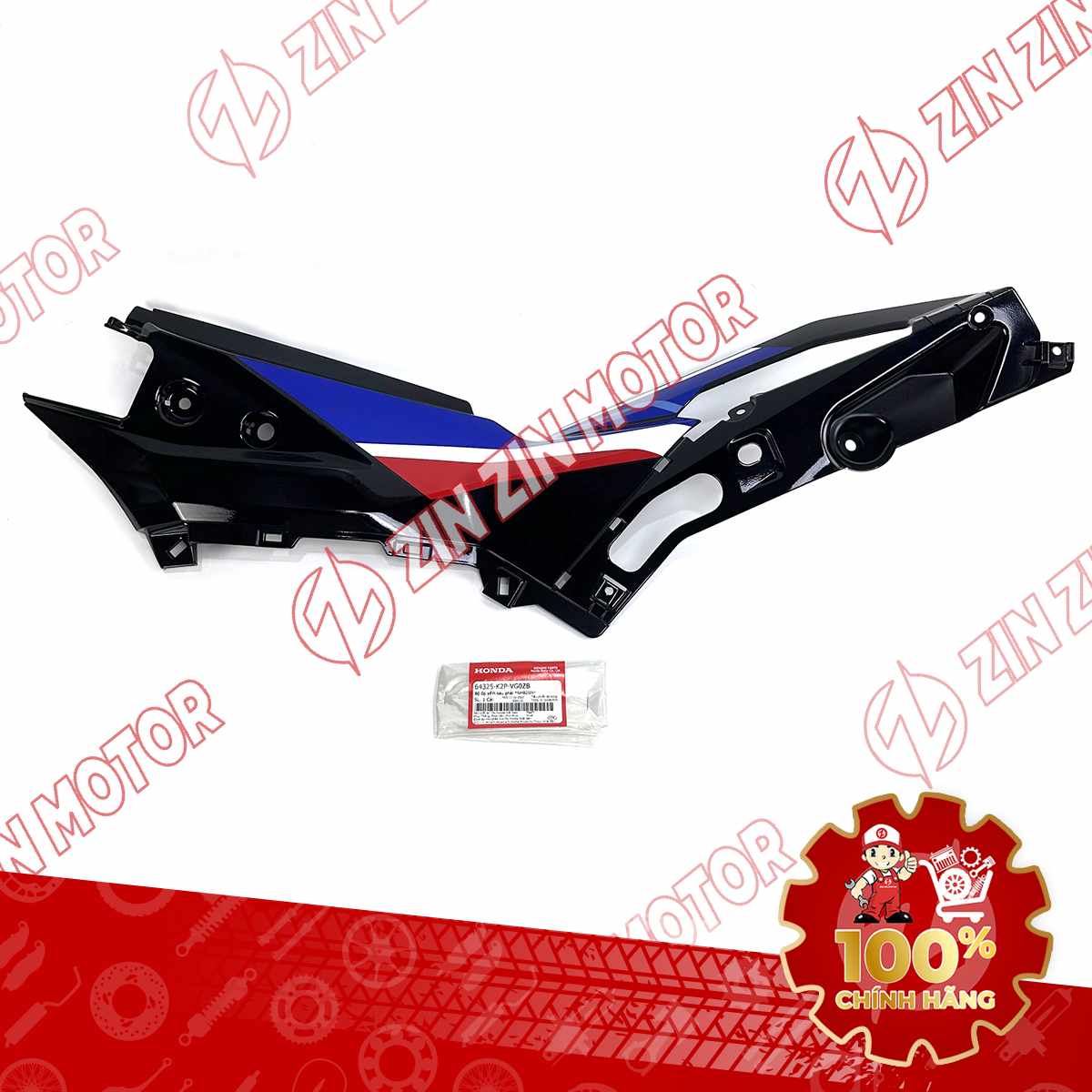ỐP HÔNG WINNER X V4 2024, LƯỜN GIỮA WINNER X 2024, ỐP ỐNG YẾM WINNER V4 ĐEN TEM HRC PHẢI 64325K2PVG0ZB CHÍNH HÃNG